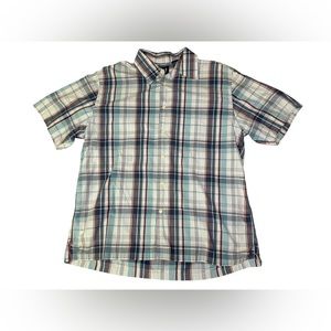 GAP Button Down Men’s Blue Short Sleeve Shirt Size L Used